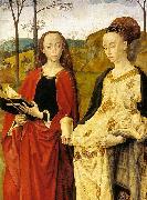 Hugo van der Goes, Sts Margaret and Mary Magdalene with Maria Portinari